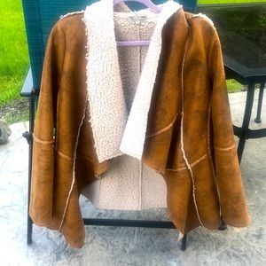 Brown Faux Leather Jacket